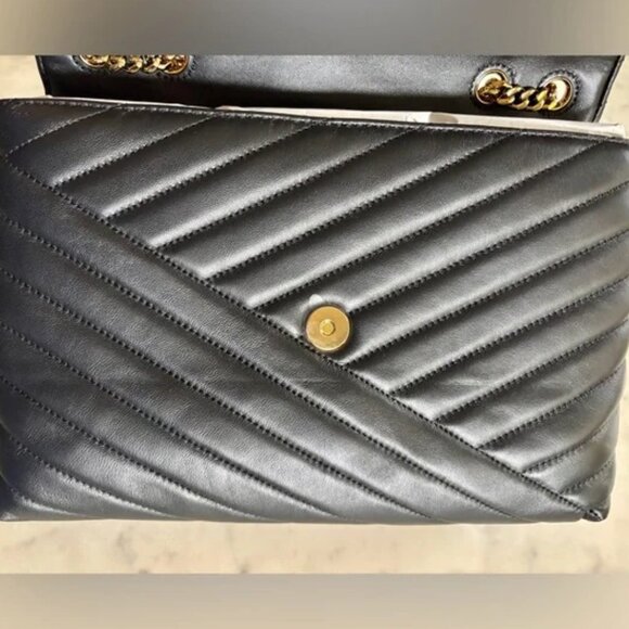 🖤✨Tory Burch✨🖤 Black Kira Chevron Convertible Quilted Bag - Picture 4 of 13
